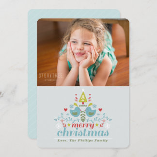 Carte Fête de Noël folk