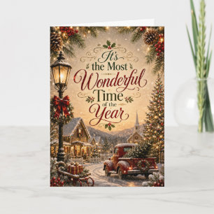Carte Fête de Noël Merveilleuse Saison