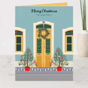 Carte Fête de Noël Portugais Maison