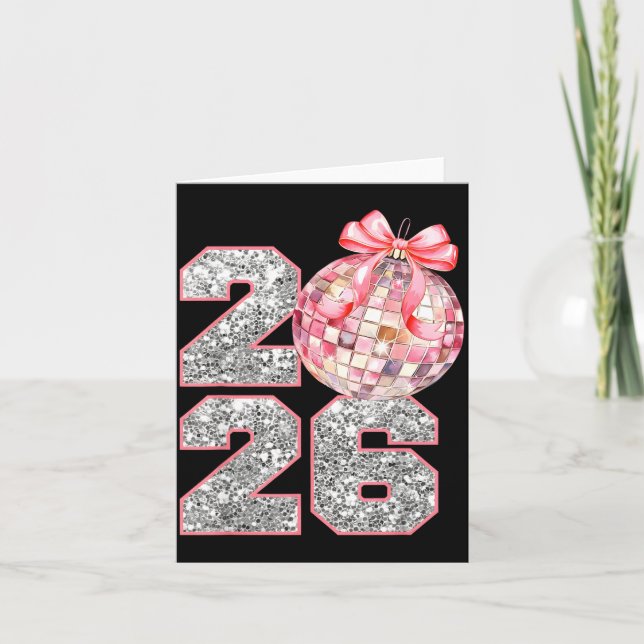 Carte Fête de Nouvel An Coquette 2026 Famille Femmes Gi (Devant)