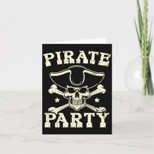 Carte Fête de pirates pour hommes, pirate des Caraïbes, 