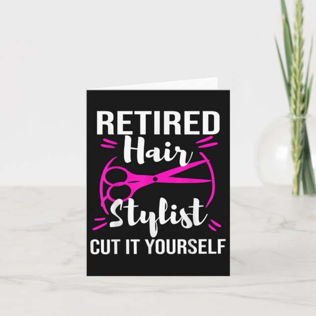 Carte Fête de retraite de coiffeur coiffeuse retraitée  (Devant)
