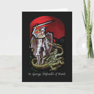 Carte Fête de Saint George Défenseur de la ponte de foi