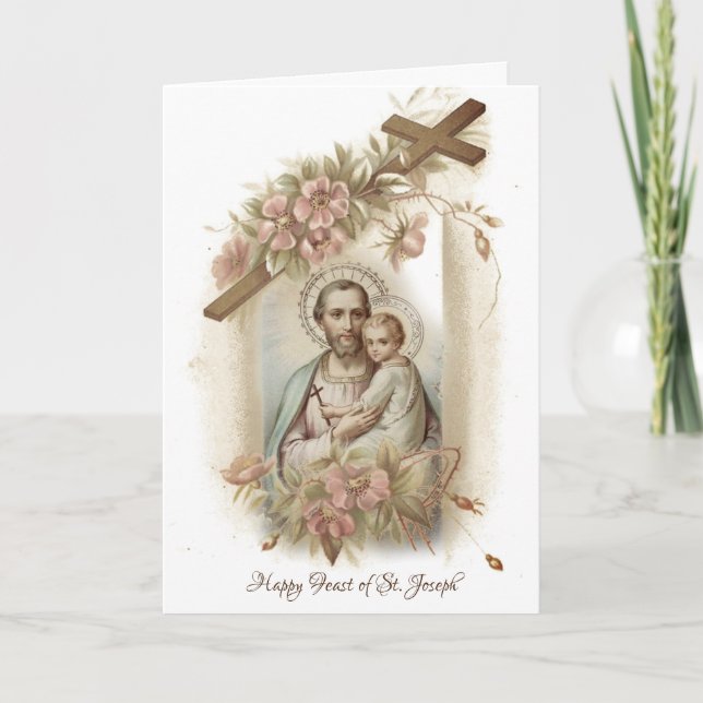 Carte Fête de saint Joseph et de l'Enfant Jésus (Devant)