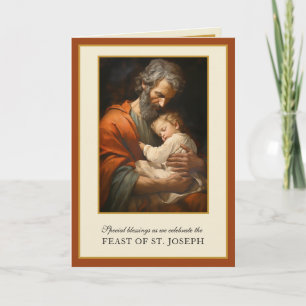 Carte Fête de Saint Joseph Prière religieuse Jésus