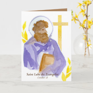 Carte Fête de Saint Luc Octobre 18 Catholique