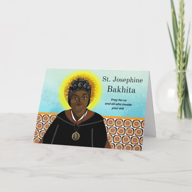 Carte Fête de St Josephine Bakhita 8 février (Devant)