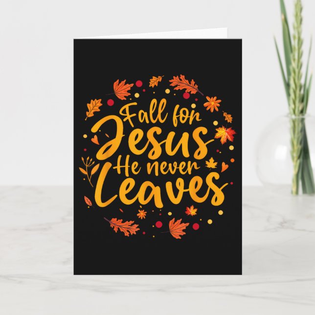Carte Fête de Thanksgiving Tombez amoureux de Jésus Il n (Devant)