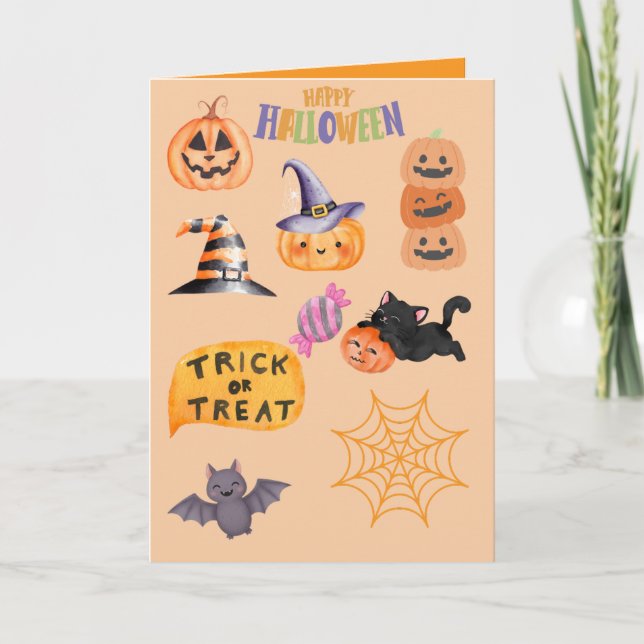 Carte Fête de trick or treat personnalisée (Devant)