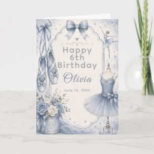 Carte Fête de tutu de ballet bleu