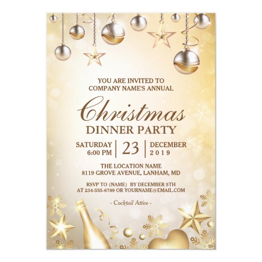 carte fête de vacances d 39 entreprise de noël d 39 or zazzle fr staff christmas party ideas