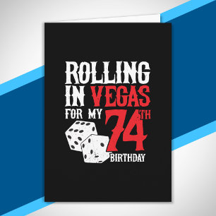 Carte Fête des 74 ans à Las Vegas - En roulant à Vegas