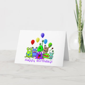 Carte Fête des Aliens Anniversaire
