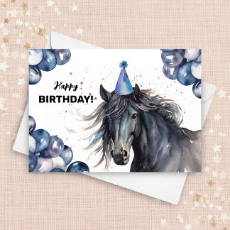 Carte Fête des ballons du Cheval Noir Friésien Casquette