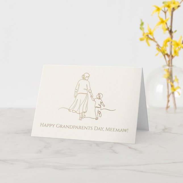 Carte Fête des grands-parents Meemaw (Fleur jaune)