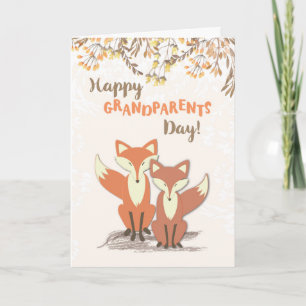 Carte Fête des grands-parents, Renards