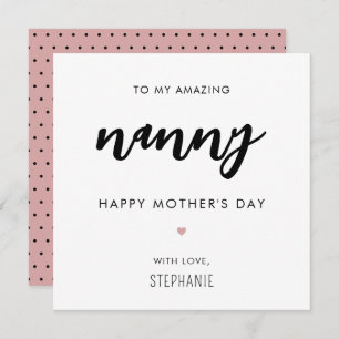 Carte Fête des mamans mamie minimaliste et moderne