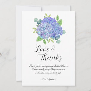 Carte Fête des mariées botanique d'Hydrangée violette Me