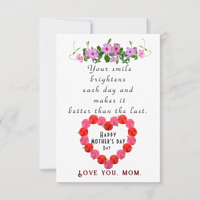 Carte Fête des mères (Devant)