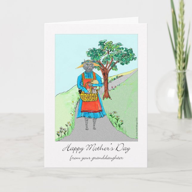 Carte Fête des mères à grand-mère de Grandgirl Cats (Devant)