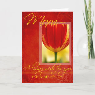 Carte Fête des Mères Aimer le souhait pour vous Tulip De