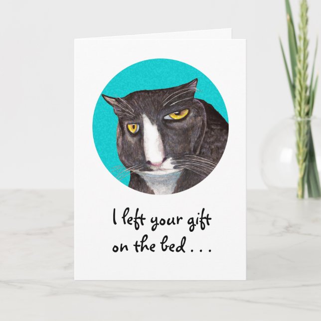 Carte Fête des Mères amateur de chat (Devant)