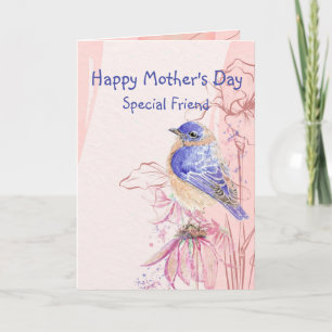 Carte Fête des mères Ami spécial Bluebird Garden Bird