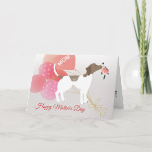 Carte Fête des Mères Amour Chien Pointer Allemand à Poil