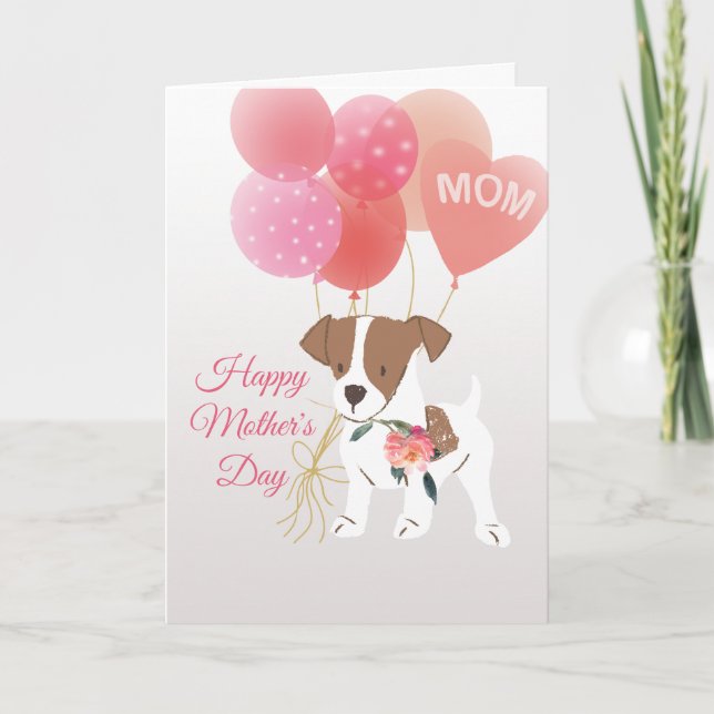 Carte Fête des Mères Amour de Jack Russell Terrier Chien (Devant)