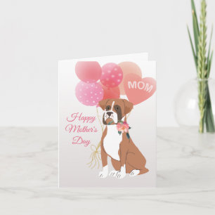 Carte Fête des mères Amour de ton chien de boxe