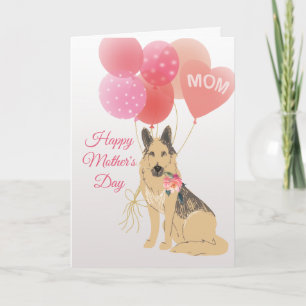 Carte Fête des Mères Amour de votre chien berger alleman