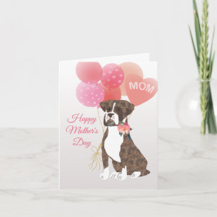 Carte Fête des Mères Amour de votre chien de boxe Brindl