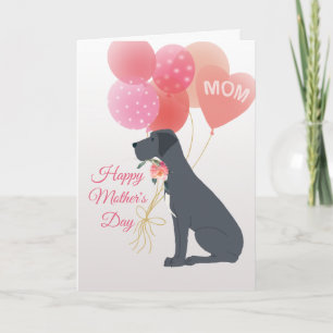 Carte Fête des Mères Amour de votre chien Grand Danois