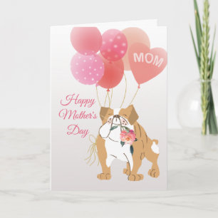 Carte Fête des Mères Amour de votre doux bouledogue
