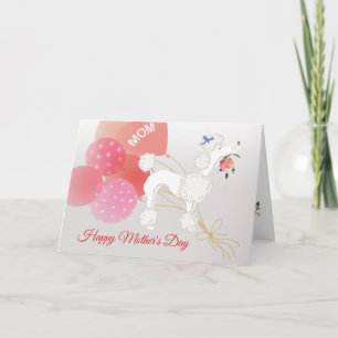 Carte Fête des Mères Amour de votre gentil chien caniche