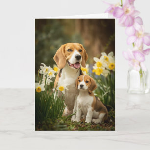 Carte Fête des Mères Amour Maman Beagle