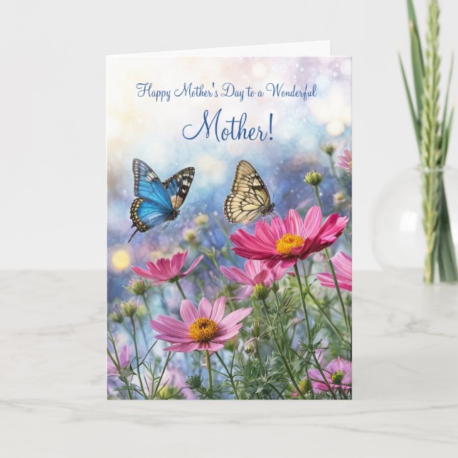 Carte Fête des Mères avec des fleurs de jardin  (Devant)