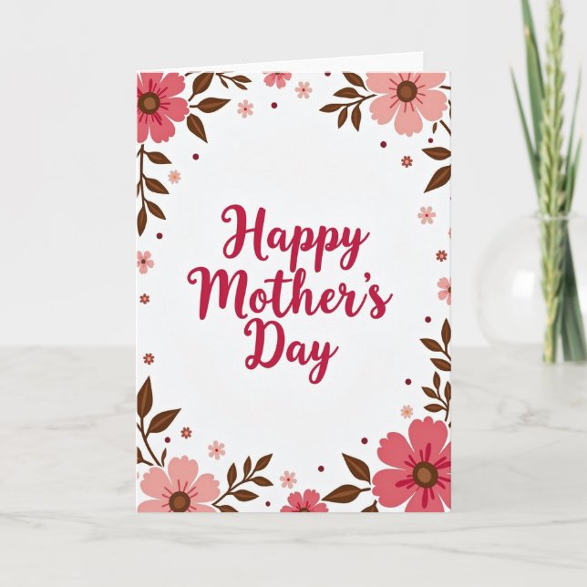 Carte Fête des Mères Blooms douce (Devant)