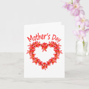 Carte Fête des Mères - Cœur de tulipes - Illustration   