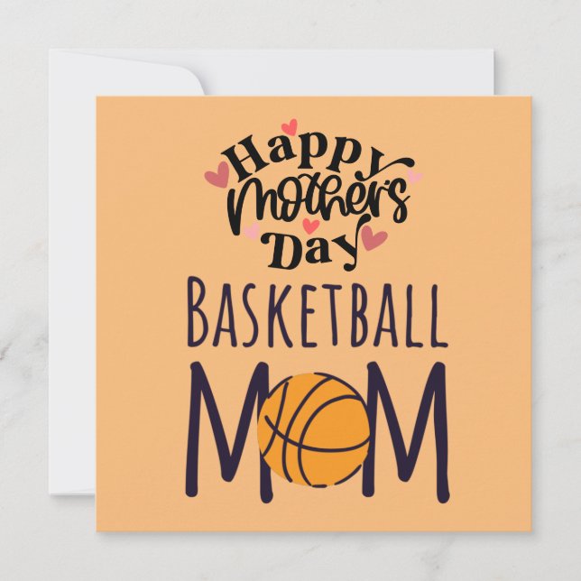 Carte Fête des mères de basket-ball à maman (Devant)