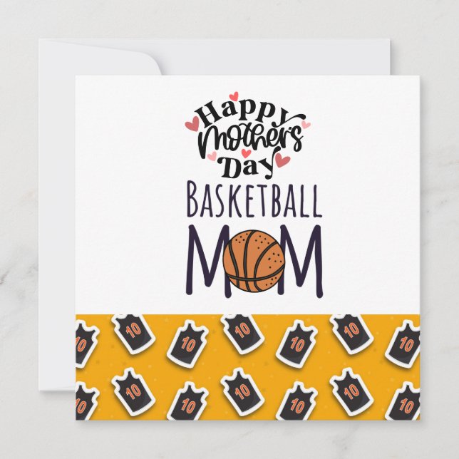 Carte Fête des mères de basketball à maman   (Devant)