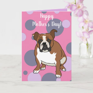 Carte Fête des mères de Bulldog anglais