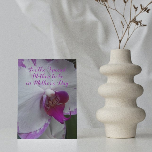 Carte Fête des mères de fleurs d'orchidées florales (In Situ)