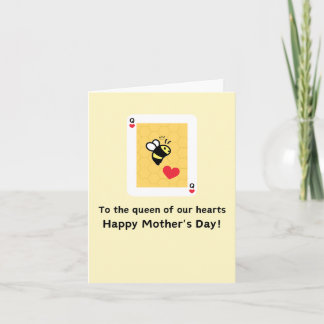 Carte Fête des mères de la reine Bee