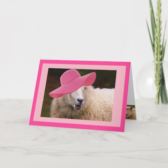 Carte Fête des mères de moutons à la mode (Devant)