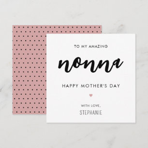 Carte Fête des mères de Nonna Grandma minimaliste et mod