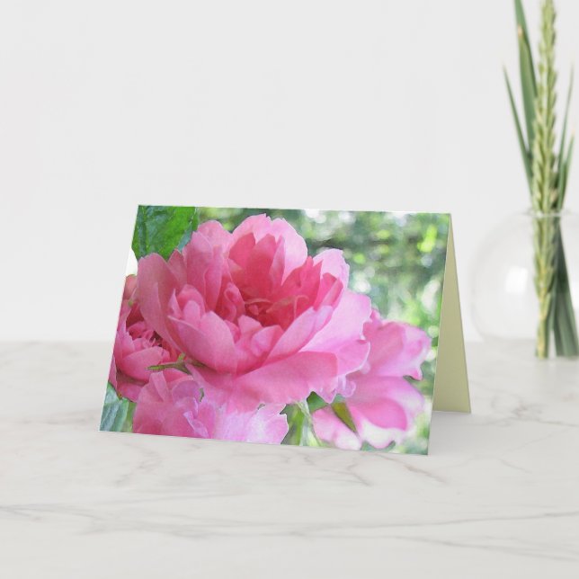 Carte Fête des mères de rose douce (Devant)
