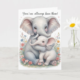 Carte Fête des mères des bébés éléphants de porc