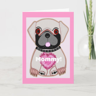 Carte Fête des Mères du carlin !