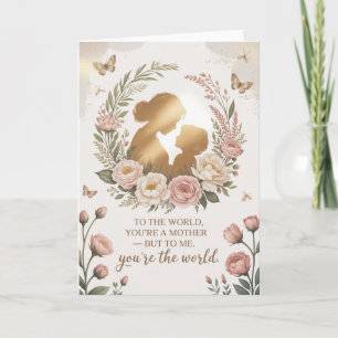 Carte Fête des Mères Élégante Florale